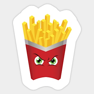 Angry Fries Sticker